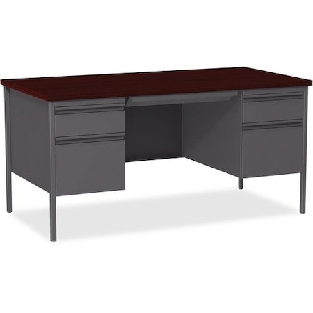 Lorell DESK, DBLPED, 30X60, MHGY LLR60928